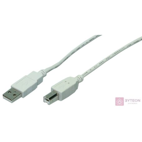 LogiLink USB 2.0 A -> USB 2.0 B M/M adatkábel 2m szürke