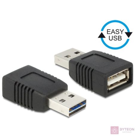 Delock Easy-USB -> USB A M/F adapter fekete