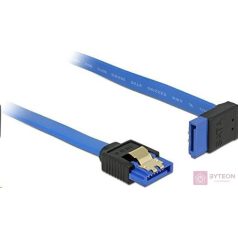 Delock SATA 3 F/F adatkábel 0.3m kék egyenes/90° fel