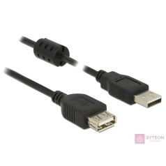 Delock USB 2.0 A M/F adatkábel hosszabbító 1.5m fekete