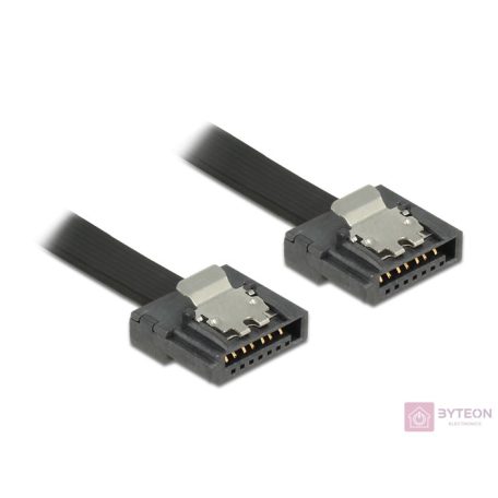 Delock SATA 3 F/F adatkábel 0.5m FLEXI fekete