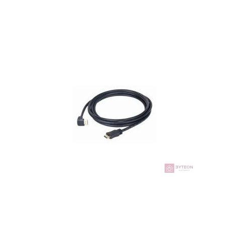 Gembird HDMI M/M video jelkábel 3m egyenes/90° le fekete