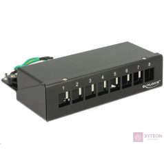 Delock keystone szerelődoboz fekete 8 port