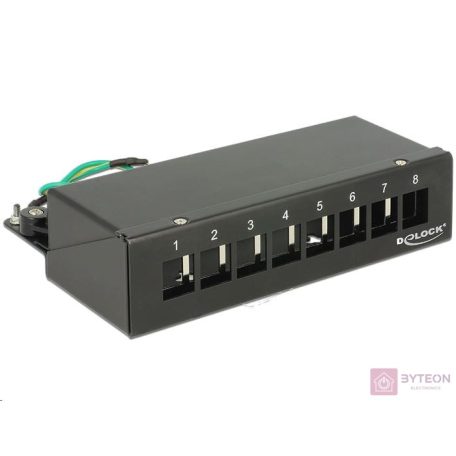 Delock keystone szerelődoboz fekete 8 port