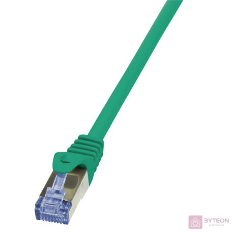 LogiLink RJ45 CAT6A S/FTP M/M adatkábel 0.5m AWG26 zöld