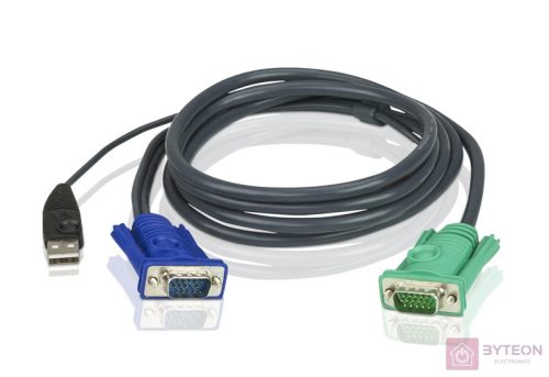 Aten USB A VGA KVM kábel 2m