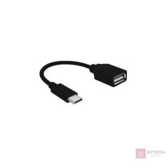 Gembird USB-C -> USB 2.0 A M/F adapter 0.2m fekete OTG