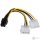 Akyga AK-CA-13 2db Molex Power 3pin -> Power 6pin PCI-E M/F adapter 0.15m