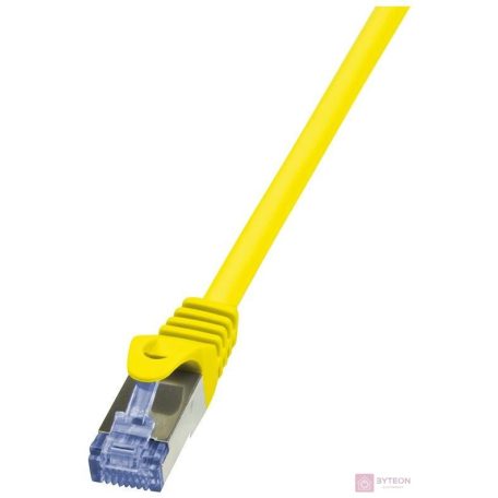 LogiLink RJ45 CAT6A S/FTP M/M adatkábel 0.25m AWG26 sárga