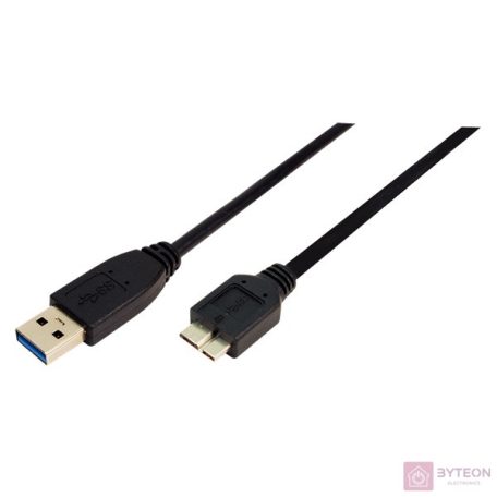 LogiLink USB 3.0 A -> USB 3.0 micro B M/M adatkábel 0.6m fekete