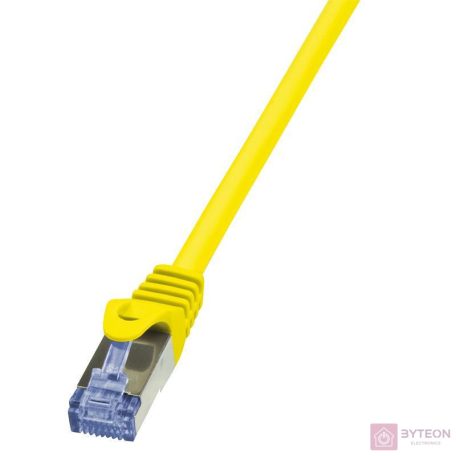 LogiLink RJ45 CAT6A S/FTP M/M adatkábel 1.5m AWG26 sárga