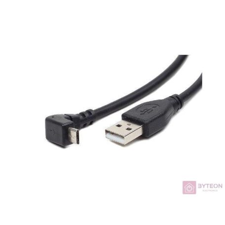 Gembird USB A -> USB micro B M/M adatkábel 1.8m egyenes/90° le fekete