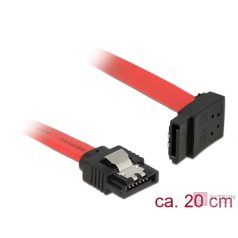 Delock SATA 3 F/F adatkábel 0.2m piros egyenes/90° fel