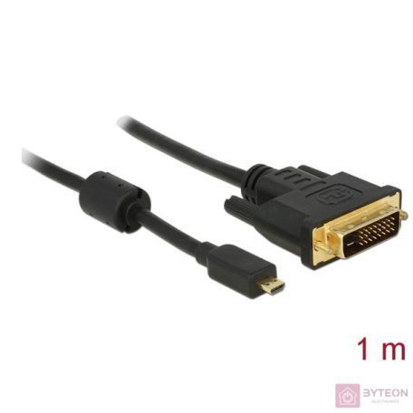 Delock HDMI micro D -> DVI-D M/M video jelkábel 1m fekete