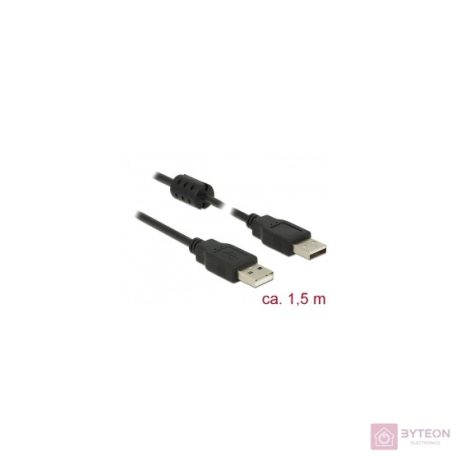 Delock USB 2.0 A M/M adatkábel 1.5m fekete