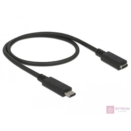Delock USB C M/F adatkábel hosszabbító 2m fekete