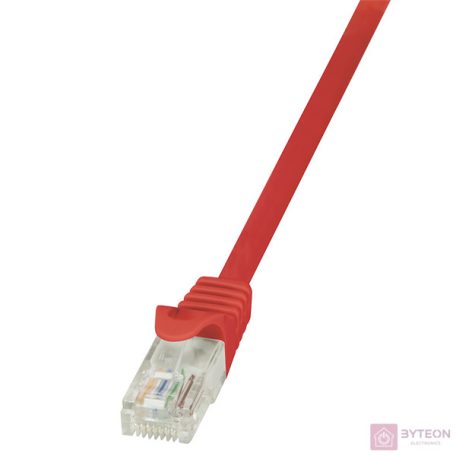 LogiLink RJ45 CAT5e UTP M/M adatkábel 3m AWG26 piros