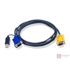 Aten USB A VGA KVM kábel 3m