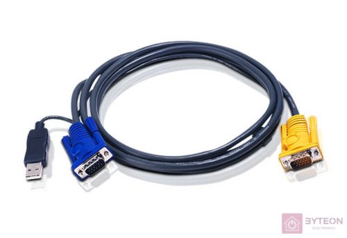 Aten USB A VGA KVM kábel 3m
