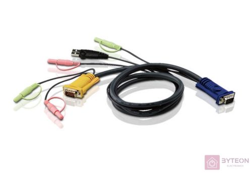 Aten USB A VGA KVM kábel 5m