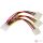 Akyga Molex Power 4pin -> 3db Molex Power 4pin M/F tápkábel 0.1m