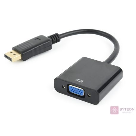 Gembird Displayport -> VGA M/F adapter 0.2m fekete