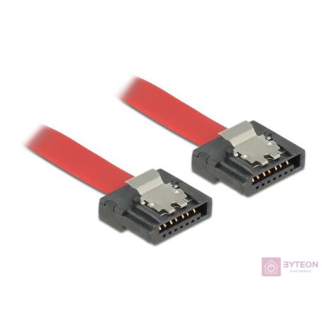 Delock SATA 3 F/F adatkábel 0.3m FLEXI piros