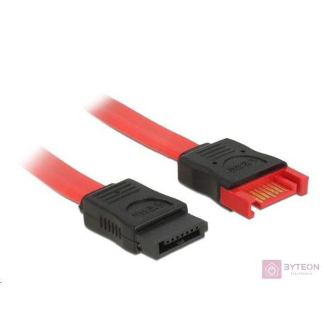 Delock SATA 3 M/F adatkábel hosszabbító 0.3m piros
