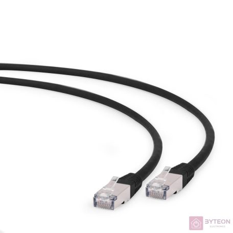 Gembird RJ45 CAT6A FTP M/M adatkábel 3m fekete LSZH