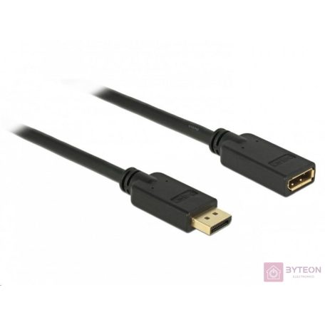 Delock DisplayPort 1.2 M/F video jelkábel hosszabbító 15m fekete