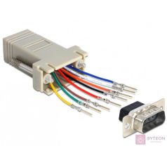   Delock D-SUB 9pin - RJ45 CAT5 UTP M/F adapter szet (szerelő készlet)