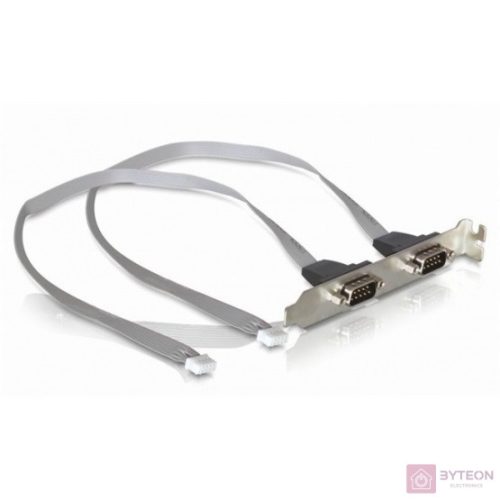 Delock 2db Serial pinheader 2mm -> 2db Serial RS-232 F/M hátlapi kivezetés 0.3m