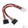 Akyga Molex Power 4pin -> 2db SATA Power M/F tápkábel 0.15m