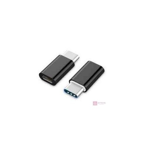 Gembird USB-C -> USB 2.0 micro B M/F adapter fekete