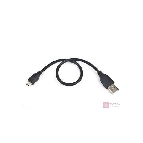 Gembird USB A -> USB mini B 5pin M/M adatkábel 0.3m fekete
