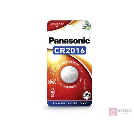 Panasonic Lithium Power Li-ion gomb (CR2016) 90mAh elem 1db Blister