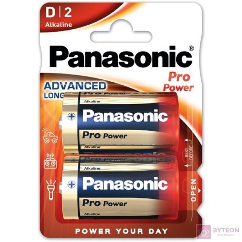 Panasonic Pro Power LR20/D alkáli D (R20) elem 2db Blister