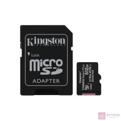   Kingston 512GB microSDXC Canvas Select Plus 100R A1 C10 Card + adapterrel