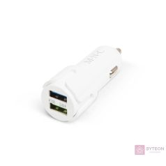 M.N.C Szivargyújtó adapter - 2 x USB - 2,1A Fehér