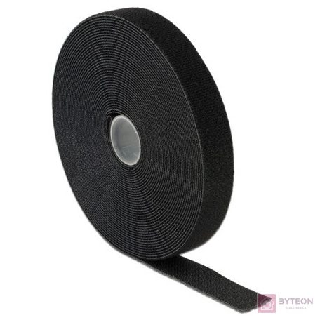DeLock Hook-and-loop fasteners L 10 m x W 20 mm roll Black