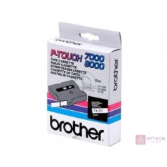   Brother TX-211 Laminált P-touch szalag (6mm) Black on White - 15m