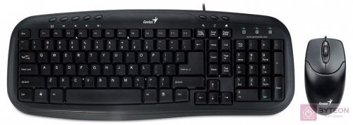 Genius KM-200 billentyűzet + egér Black HU