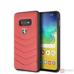  Ferrari Heritage Samsung S10 Lite tűzdelt bőr kemény piros tok