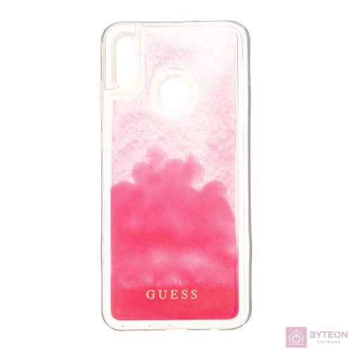 Guess Huawei Psmart sötétben világító átlátszó pink homok tok