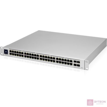 Ubiquiti UniFi USW-PRO-48-POE Gen2 48port GbE LAN 40xPoE+ 8xPoE++ 4xSFP+ port L3 menedzselhető switch