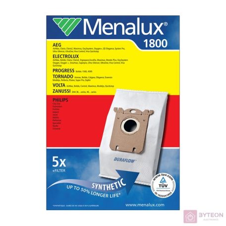 Menalux 1800 5 db szintetikus porzsák + 1 mikroszűrő