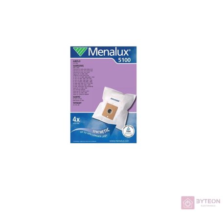 Menalux  5100 4 db szintetikus porzsák + 1 motorszűrő