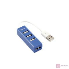 Sbox H-204BL 4 portos kék USB HUB