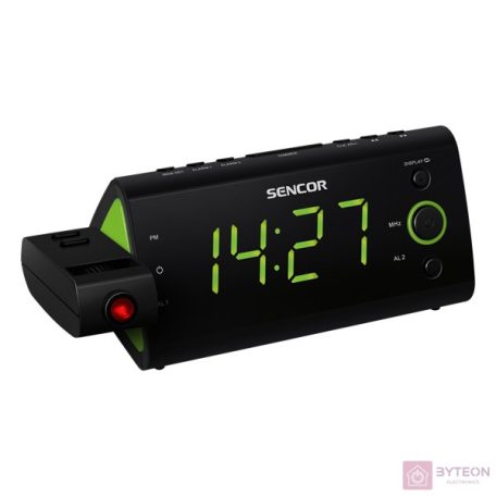 Sencor SRC 330 GN zöld rádiós ébresztőóra