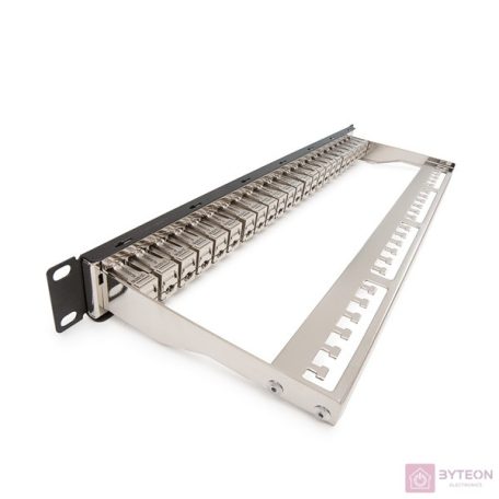 KE-Line Cat6 Moduláris árnyékolt Patch panel 24xRJ45/S